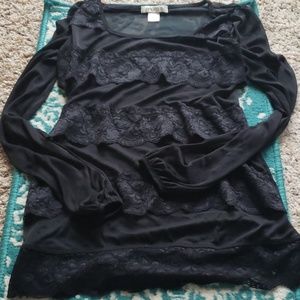 Black Laced long sleeve